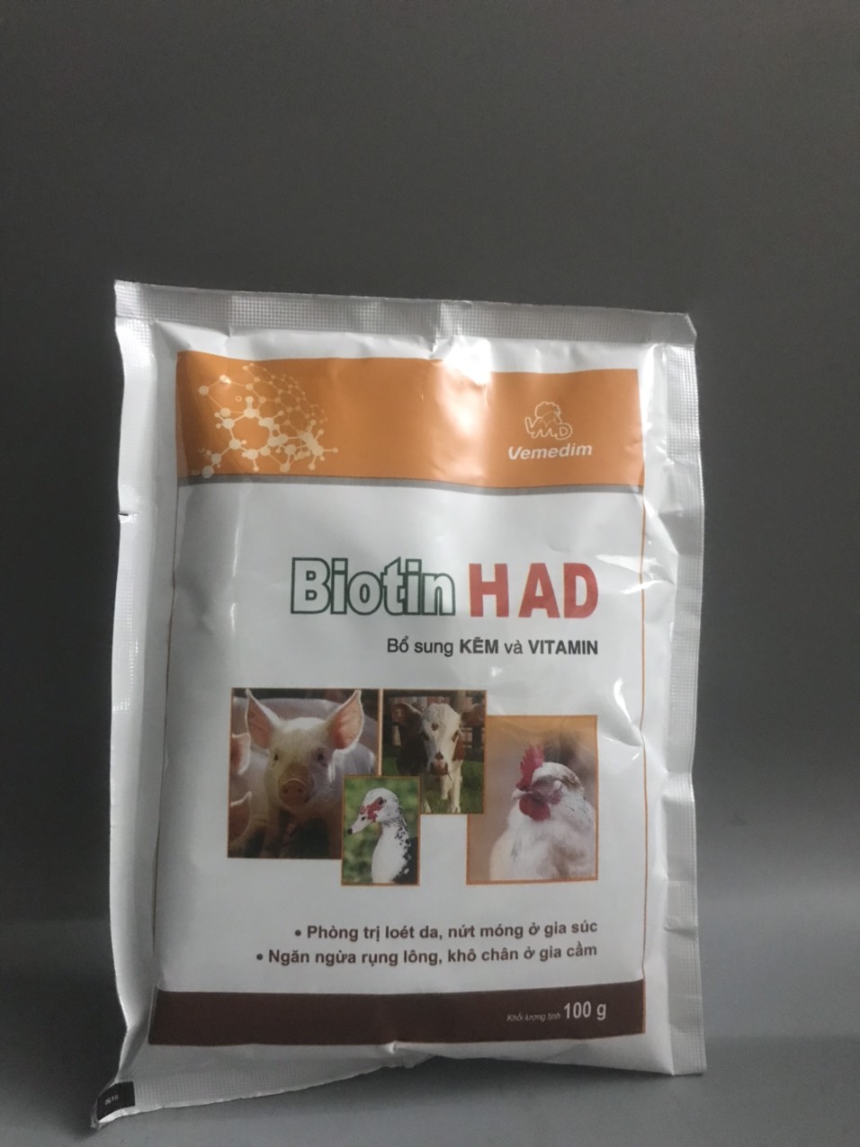 Biotin HAD 100g - bổ sung kẽm và vitamin cho chó, mèo, gia súc, gia cầm