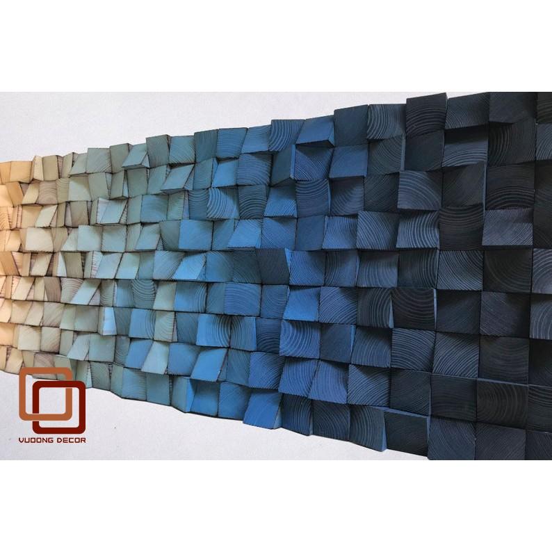 Tranh gỗ trang trí 3D GRADIENT HIỆN ĐẠI (Wood mosaic) - KÍCH THƯỚC 30x80cm