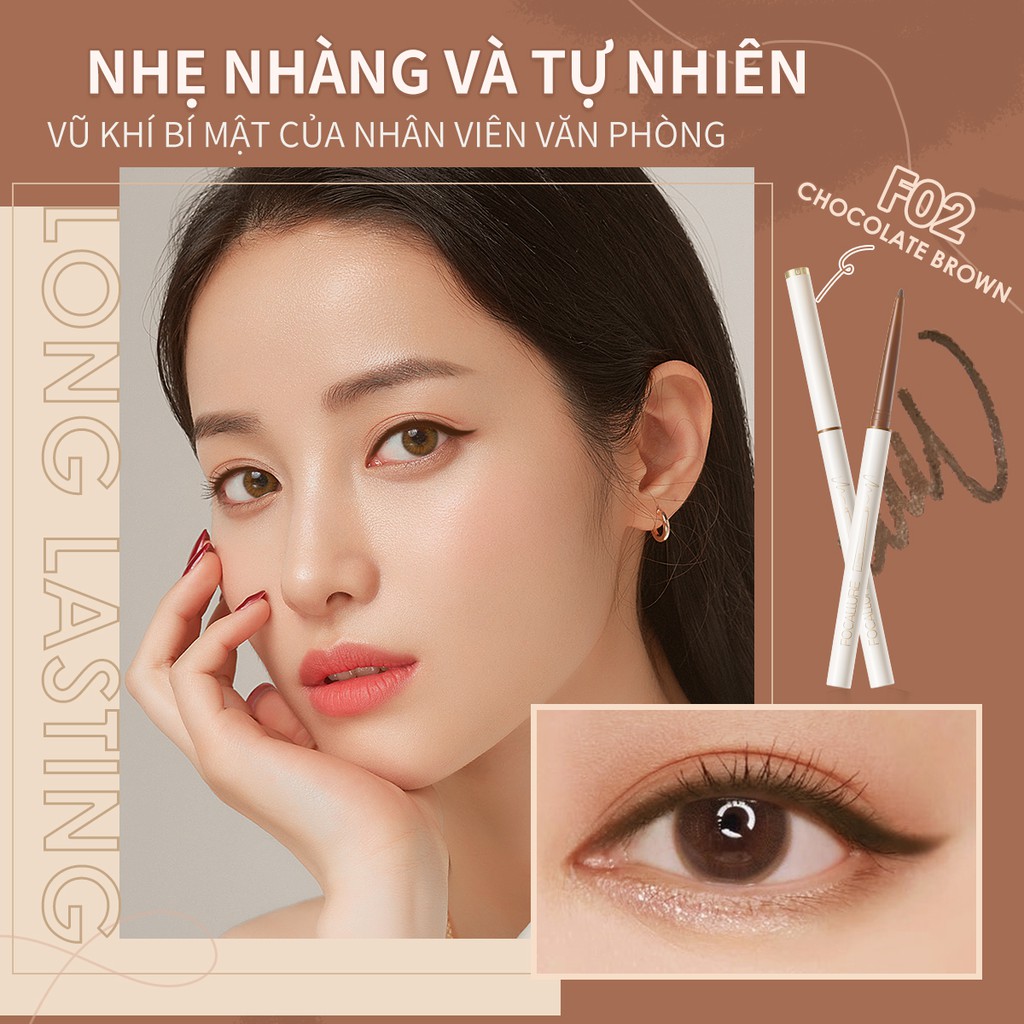 Bút chì kẻ mắt Focallure đầu mảnh 1.7mm chống thấm nước lâu trôi 1g