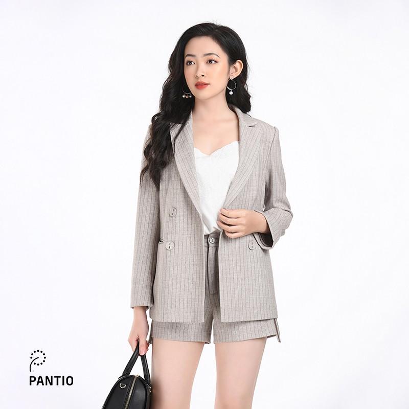 Áo vest nữ kẻ, hai túi BAV92243 - PANTIO