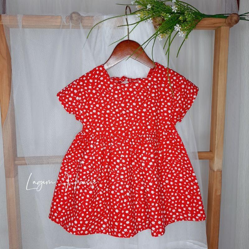Váy Babydoll Buộc Dây Lưng Sau Cho Bé Gái- Lagim House