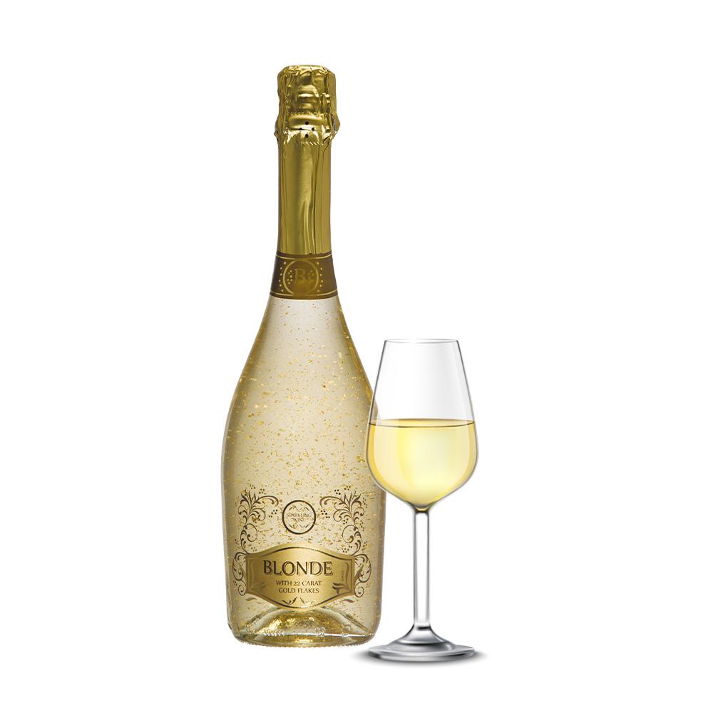 Rượu Vang Nổ Sparkling Tây Ban Nha Blonde Gold Flakes 22 Carat (Vảy Vàng)