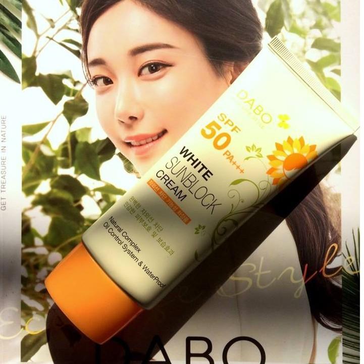 Kem Chống Nắng Hàn Quốc Dabo White Sunblock Cream SPF50 Chính Hãng