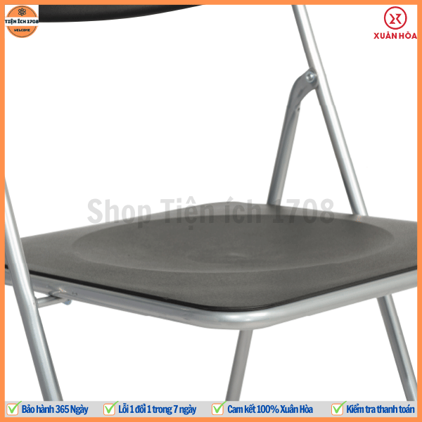 Ghế gấp khung ống thép sơn tĩnh điện mặt ngồi tựa lưng nhựa GS-22-00 Xuân Hòa