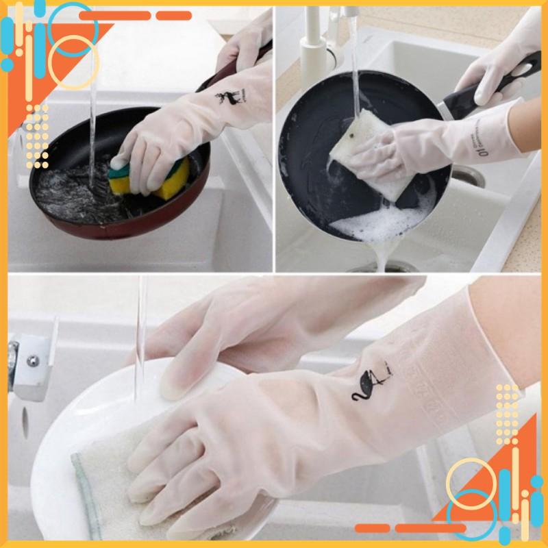 Găng Tay Cao Su Siêu Dai Rửa Bát