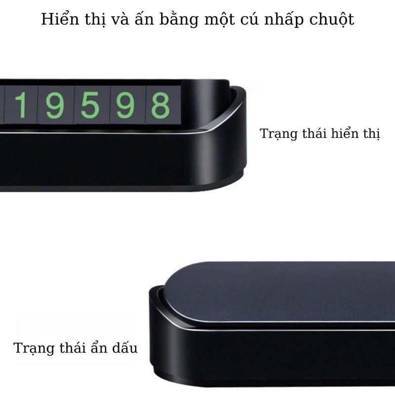Bảng Số Gắn Taplo Xe Hơi Phản Quang, Nhỏ Gọn, Tiện Lợi, Thân Thiện