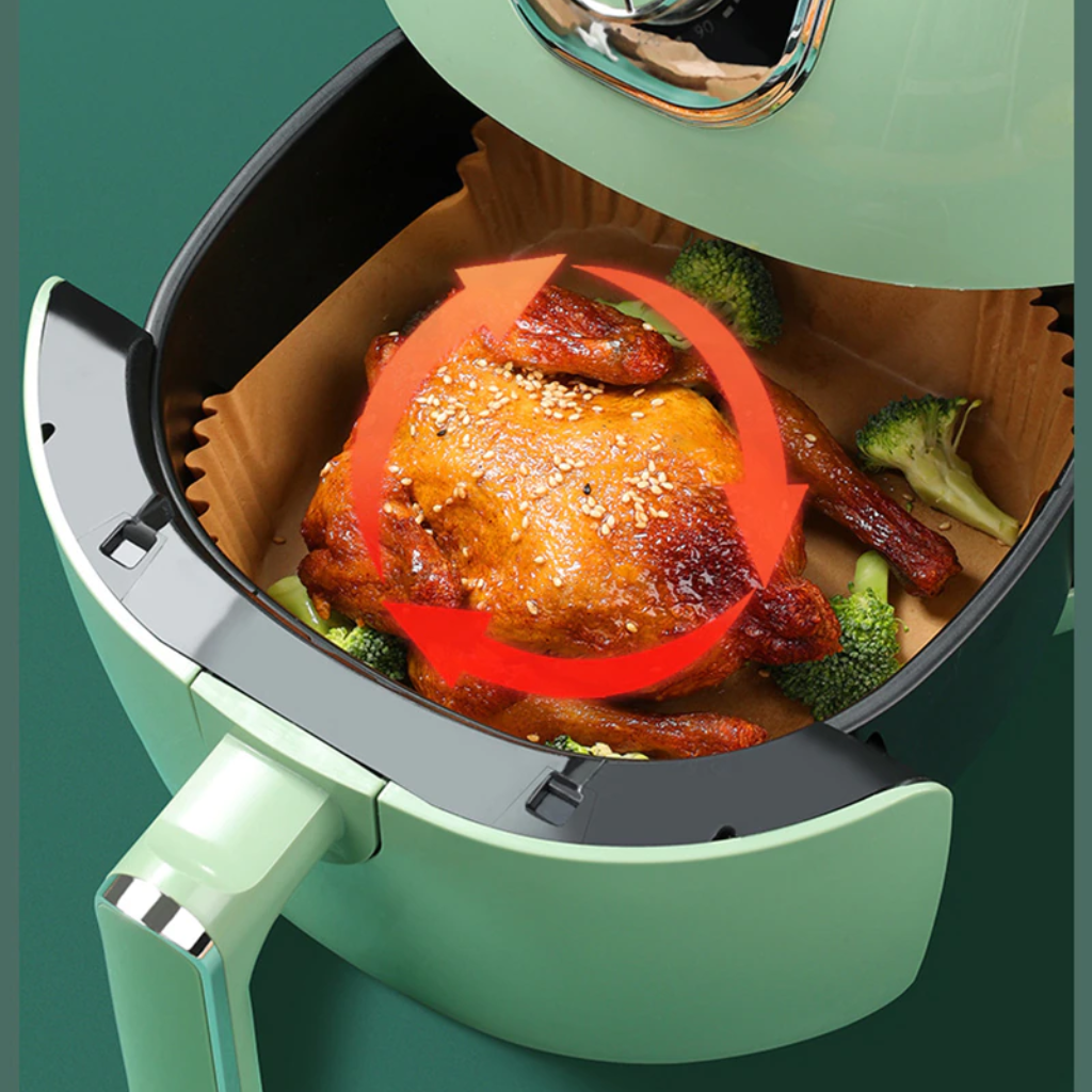 Bộ 50 khay giấy lót chống dính nồi chiên không dầu hình vuông Lafonte 004350-BRO - Hàng chính hãng