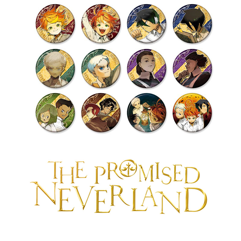 Combo 12 huy hiệu THE PROMISED NEVERLAND - MIỀN ĐẤT HỨA anime
