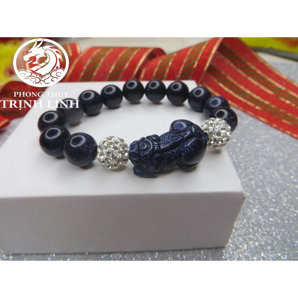 VÒNG TAY TỲ HƯU KIM SA LẤP LÁNH 10LY