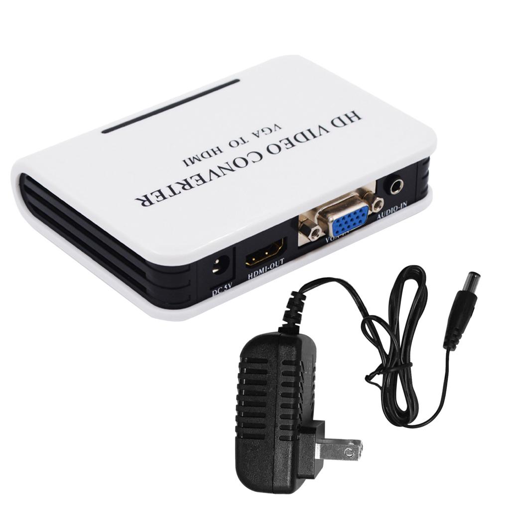 VGA to HDMI adapter Digital to Analog Video Audio Converter For PS4/PC US