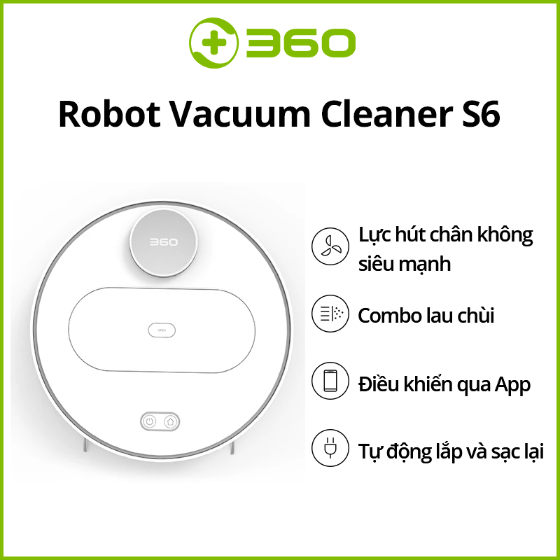 Robot hút bụi thông minh 360 Robot Vacuum S6