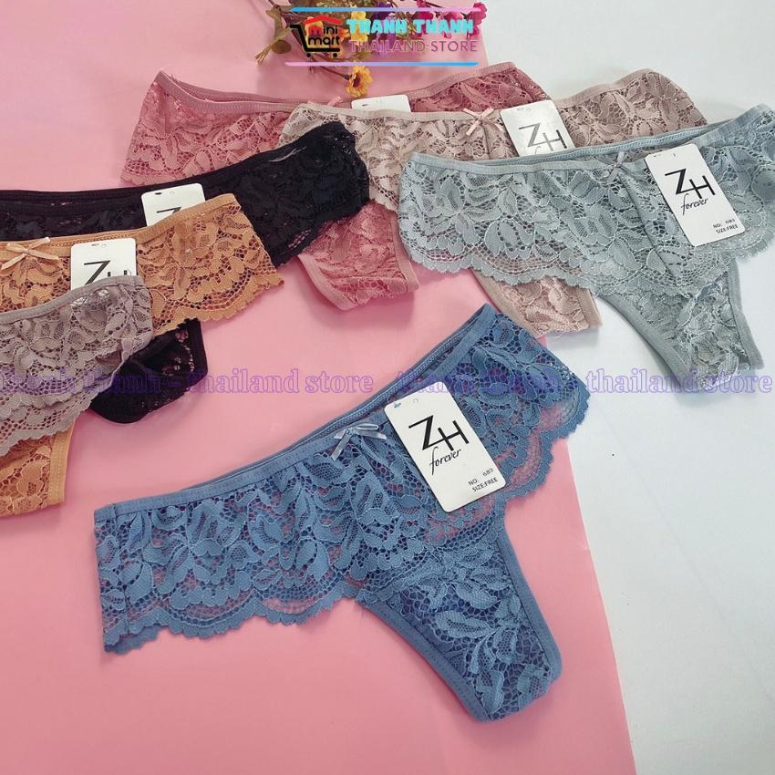Quần lọt khe nữ Thái Lan ZH 683 free size L, chất ren mềm mại, co giản 4 chiều, mặc thoải mái