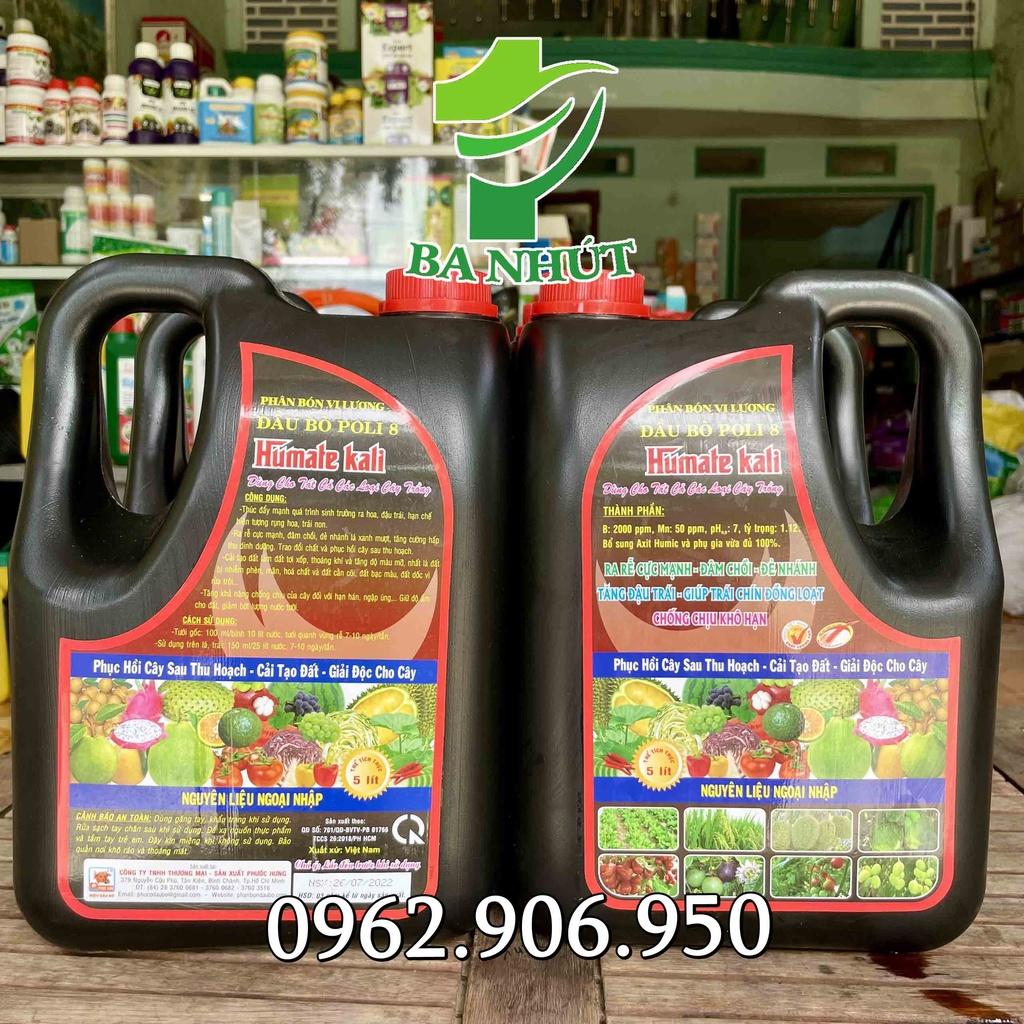 Phân Bón Vi Lượng Đầu Bò HUMATE KALI Can 5Lit – Ra Rễ Cực Mạnh, Đâm Chồi, Đẻ Nhánh, Tăng Đậu Trái