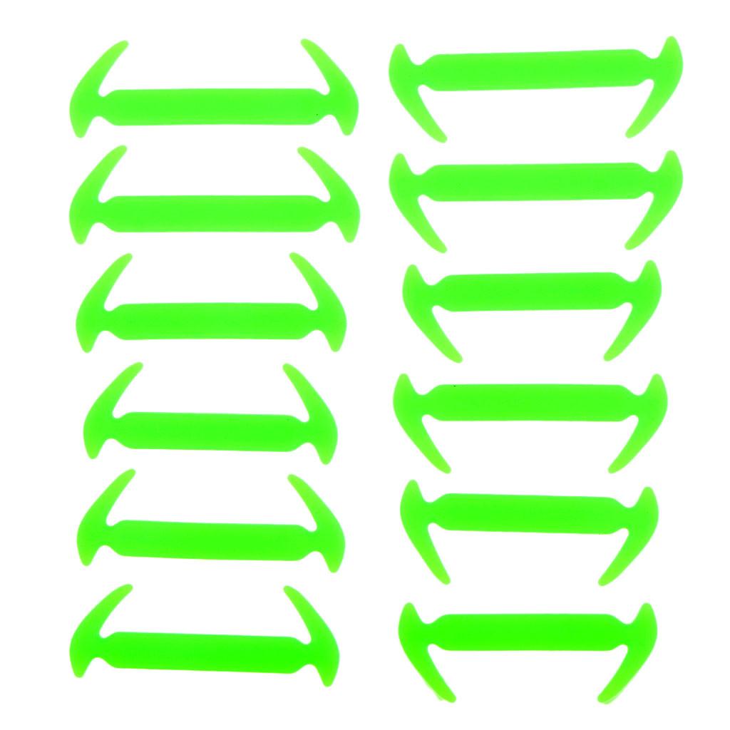 12pcs No Tie Shoelaces for Kids Adults, Waterproof Silicone Flat Elastic Athletic Sports Shoe Laces Multicolor for Sneaker Boots Casual Board Shoes