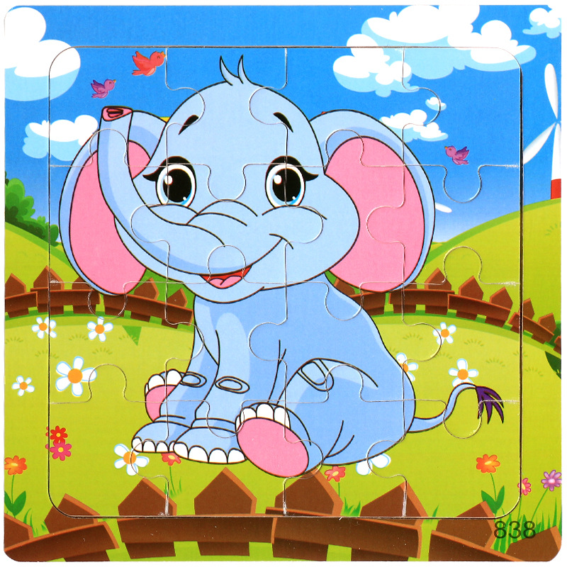 Đồ chơi tranh xếp hình 16 miếng puzzle - Đồ chơi thông minh trẻ em