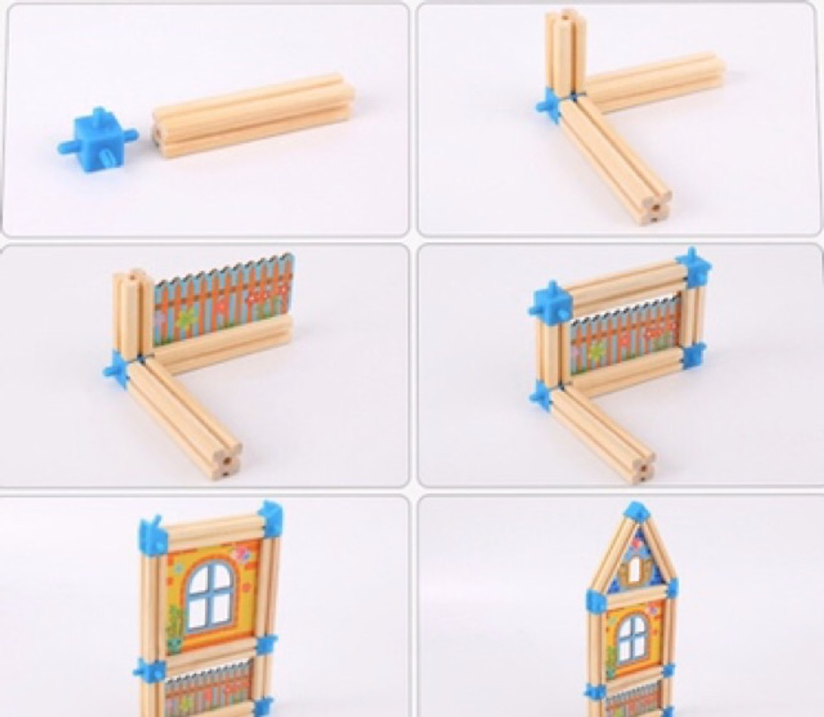 Bộ lắp ghép mô hình nhà gỗ 3D đồ chơi thông minh cho bé 268 chi tiết