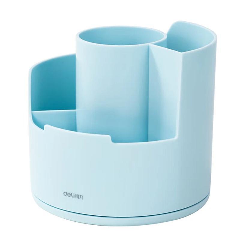 Ống Cắm Bút Xoay 360 Độ - Deli PK414 - Màu Xanh Dương