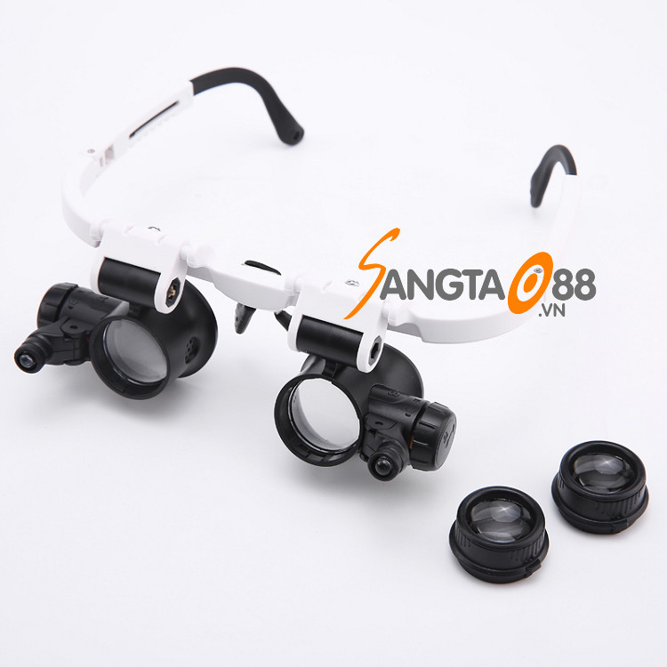 Kính lúp đa năng có đèn phóng đại 23 lần đeo mắt đọc sách báo cao cấp VERSION7