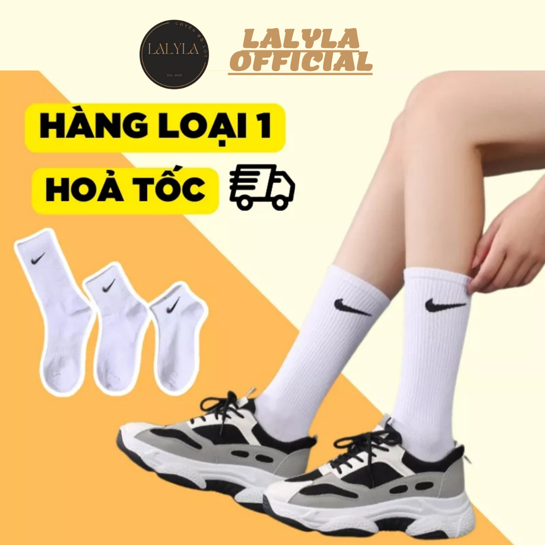 Tất like cổ cao nam nữ, vớ thời trang cao cấp chất cotton mềm mại thoáng khí bền đẹp Lalyla
