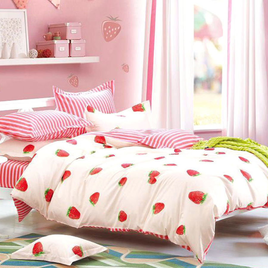 Bộ Vỏ Chăn Ga Gối 100% Cotton Sợi Bông Julia