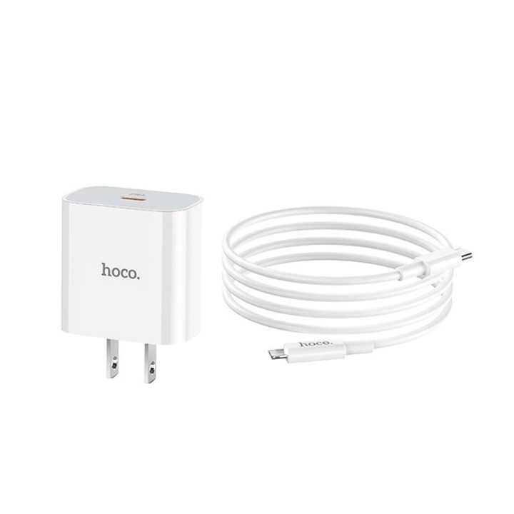 Bộ Sạc Nhanh PD 20W Cho iPhone, iPad Hoco C76 Plus - Chuẩn Type-C To IP- Hàng Chính Hãng