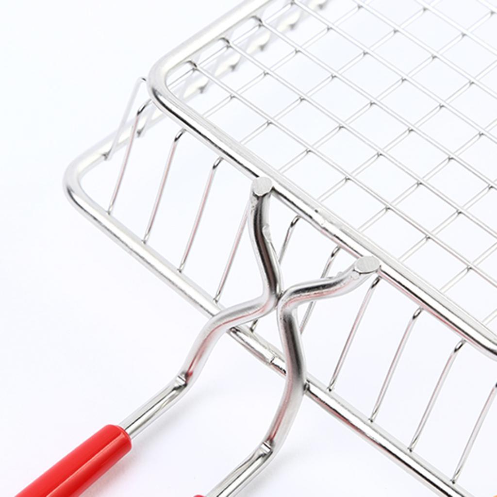 Rectangle Stainless Steel Fried Basket Strainer Fried Chicken Chips Colander