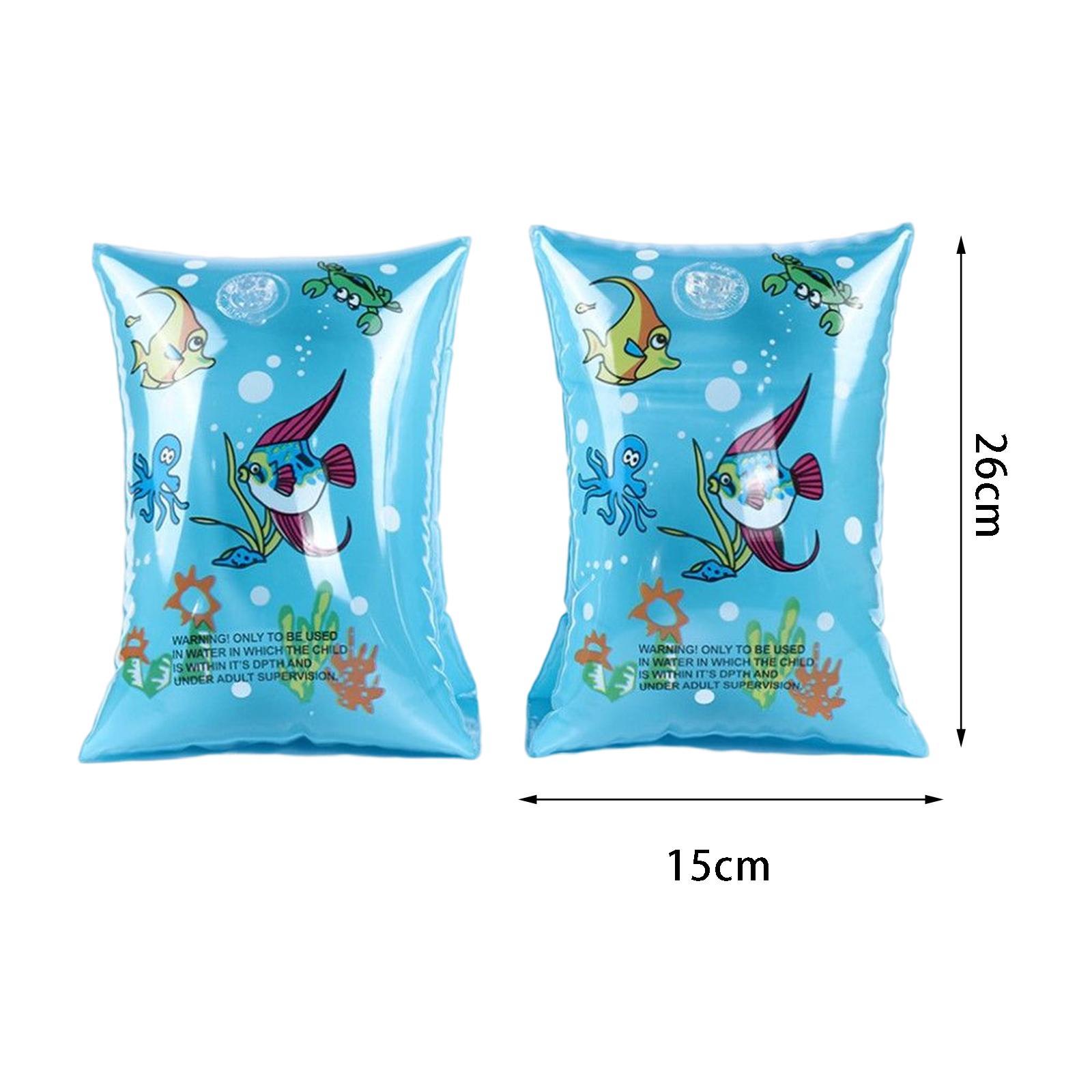 2x Inflatable Armbands for Kids Swim Sleeves Float Floats Child Dinosaur