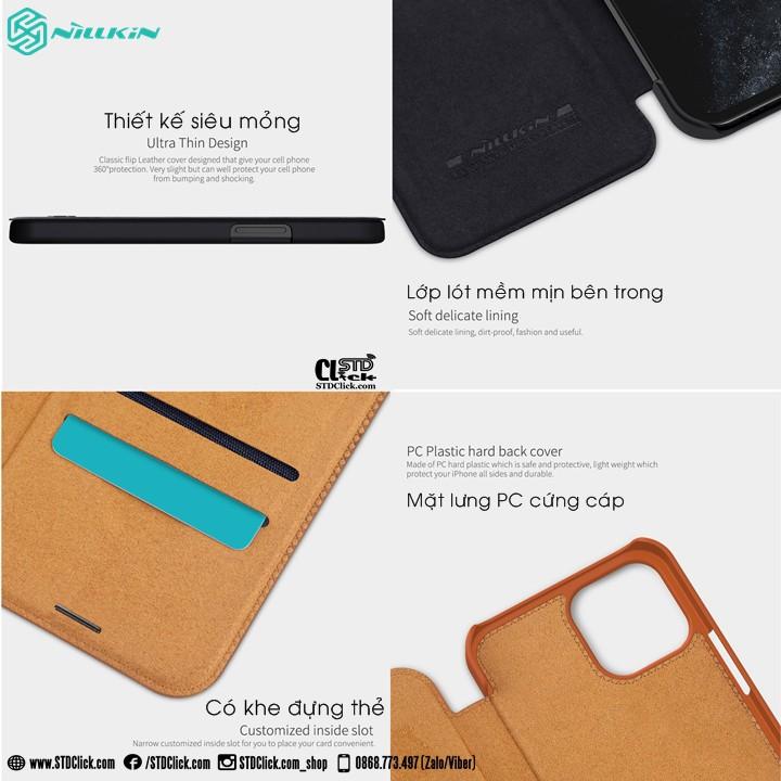 BAO DA DÀNH CHO ĐIỆN THOẠI IPHONE 12 - 12 PRO NILLKIN QIN