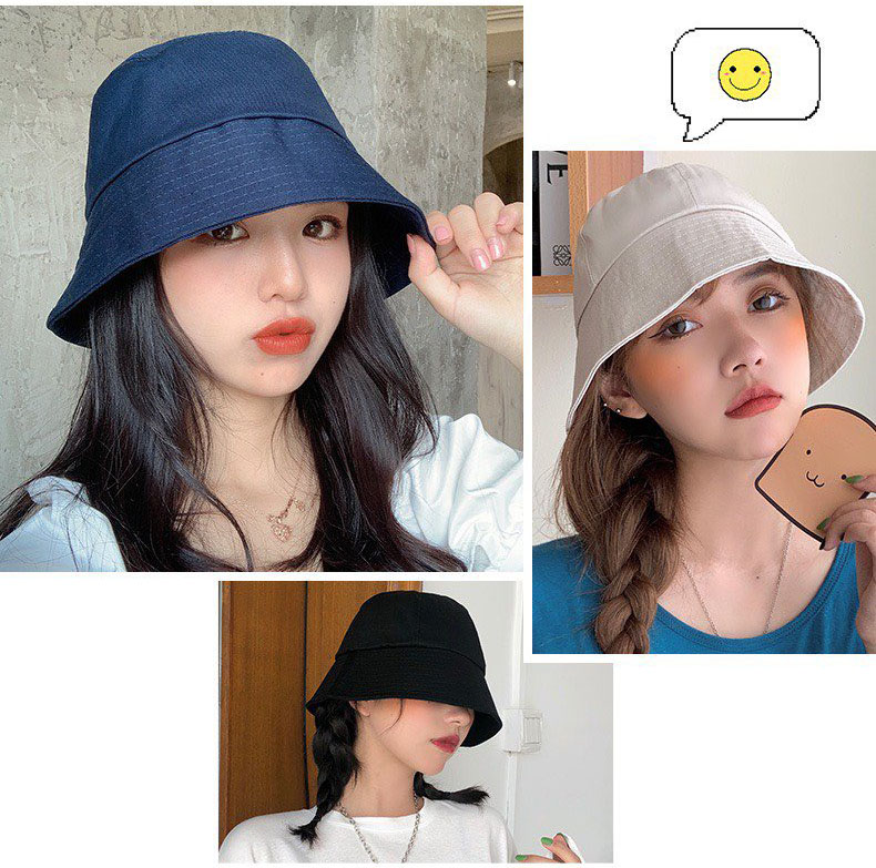 Mũ Bucket Trơn Unisex, Nón Kết Cụp Rộng Vành Thời Trang Idol Kpop MD02