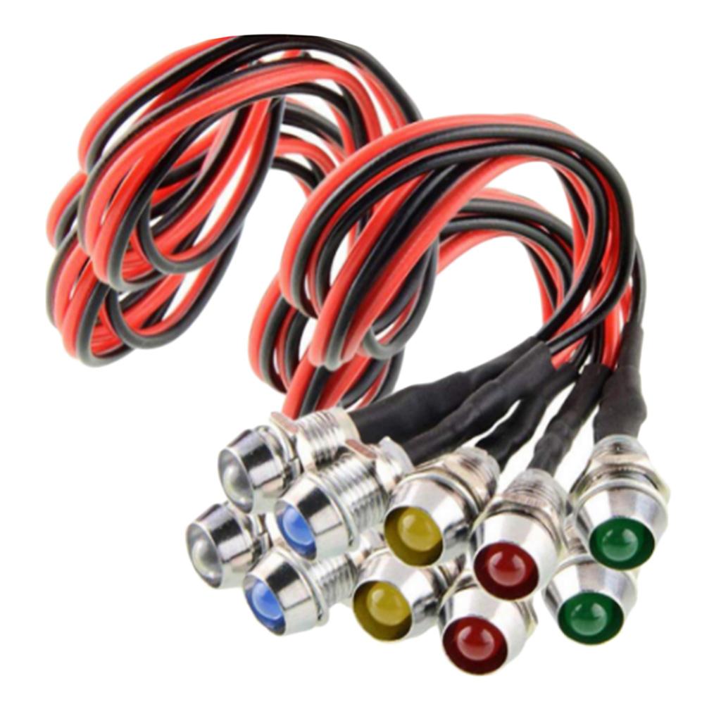 20x LED Indicator Light Bulb 5 Colors Dash Directional Car Motorcycle Boat