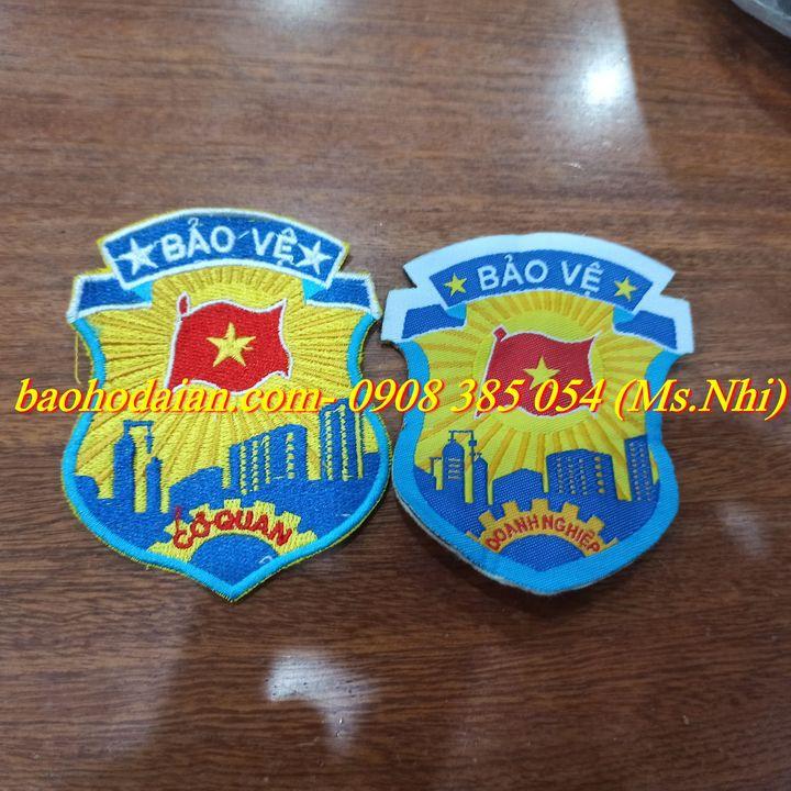 Logo đồng phục bảo vệ thêu may sẵn- Hình thật