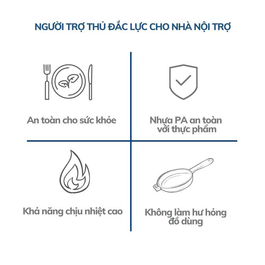 Muôi Múc Canh Lớn Tramontina 30cm Nhựa PA An Toàn Sức Khỏe Chịu Nhiệt 180 độ C NK Brazil 25157