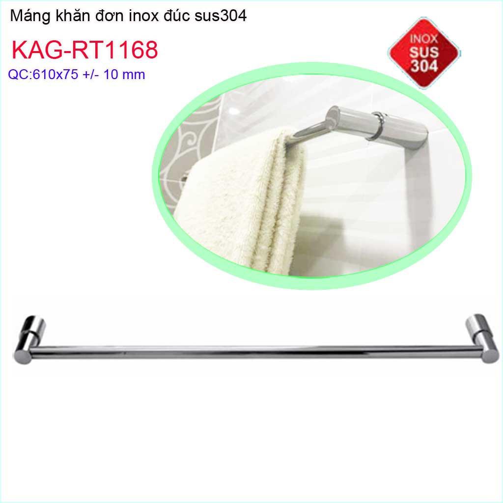 Giá treo khăn inox 304, giá vắt khăn, thanh treo khăn KAG-RT1168