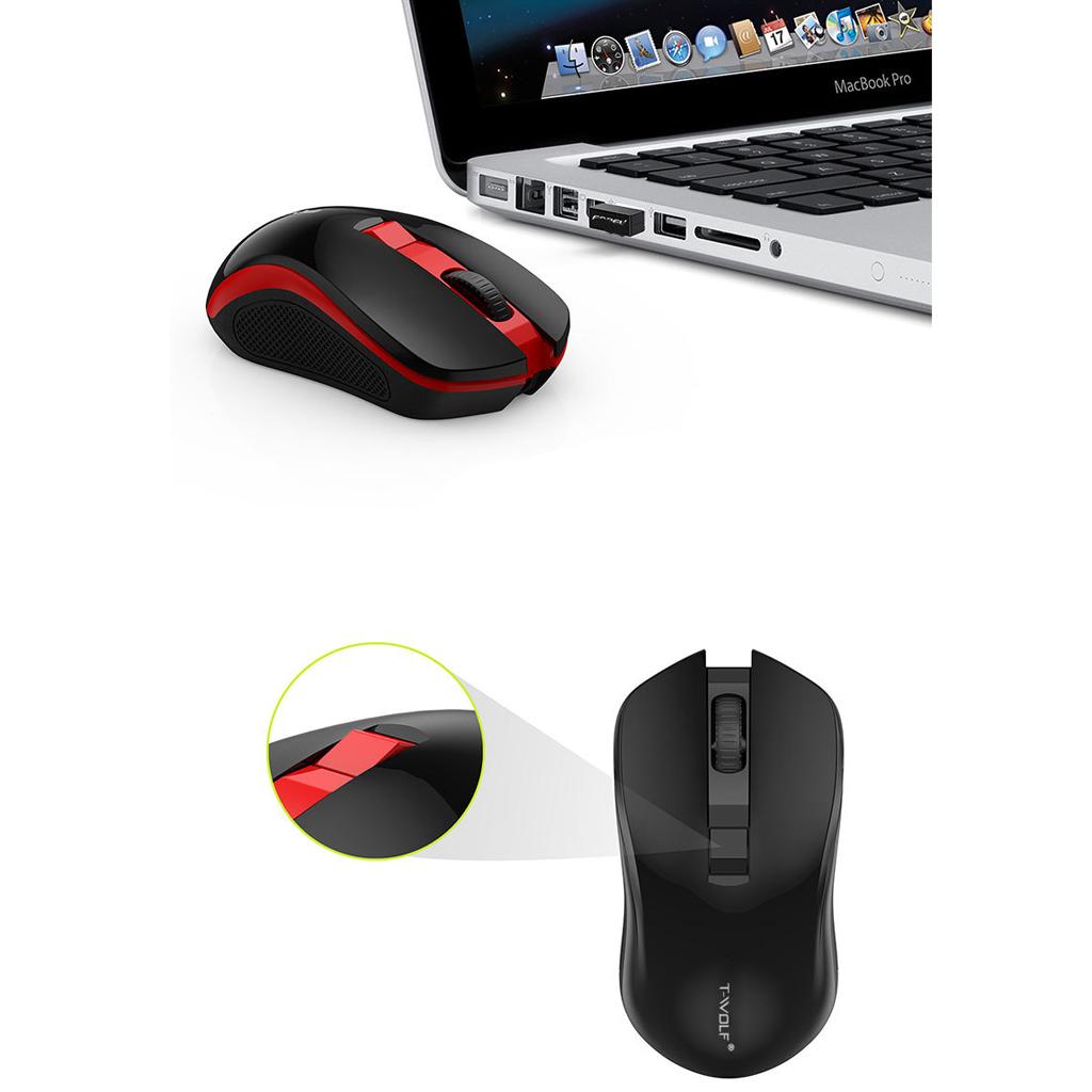 USB Wireless Adapter Mouse  Cordless Optical Scroll Mouse