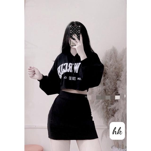 Set áo crop-chân váy năng động
