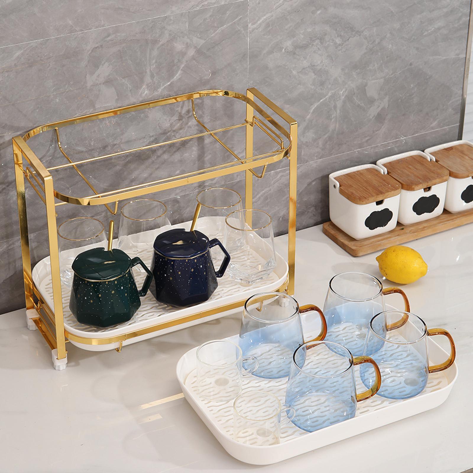 Glass Water Cup Drain Rack Tableware Fruit Drainage Holder for Kitchen