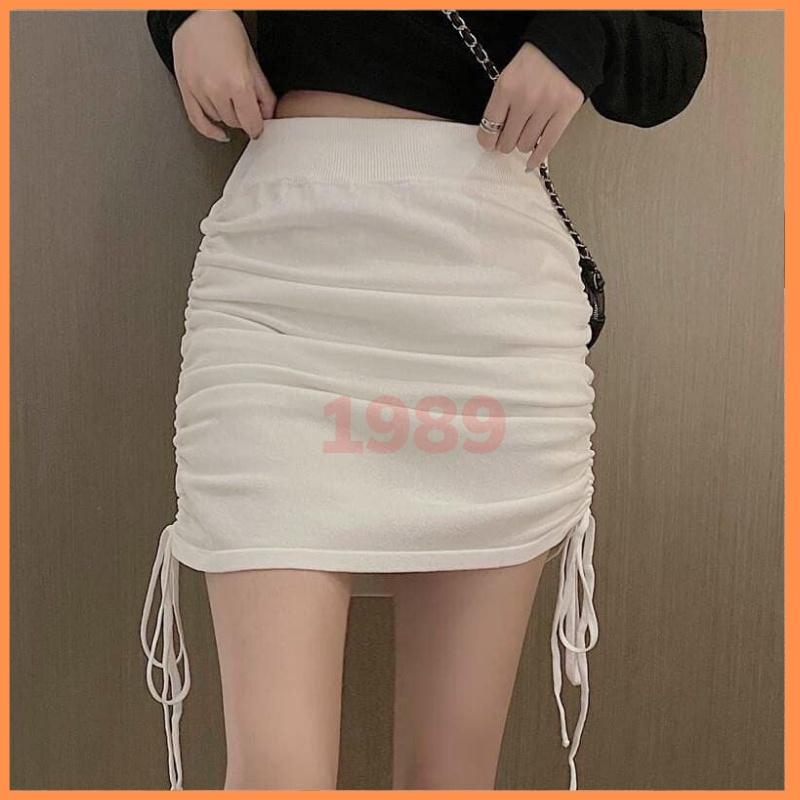 Chân váy rút dây 2 bên body ulzzang ngắn lưng cao công sở tôn dáng rễ mix đồ THỜI TRANG 1989