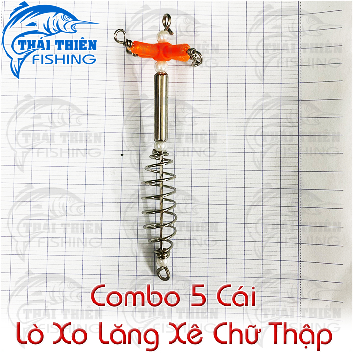 Combo 5 Cái Lò Xo Lăng Xê Chữ Thập Bằng Thép Không Gỉ Dùng Buộc Lưỡi Câu Lăng Xê