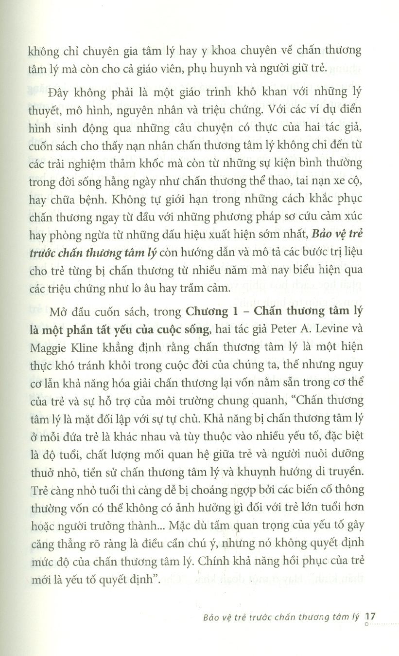 Bảo Vệ Trẻ Trước Chấn Thương Tâm Lý