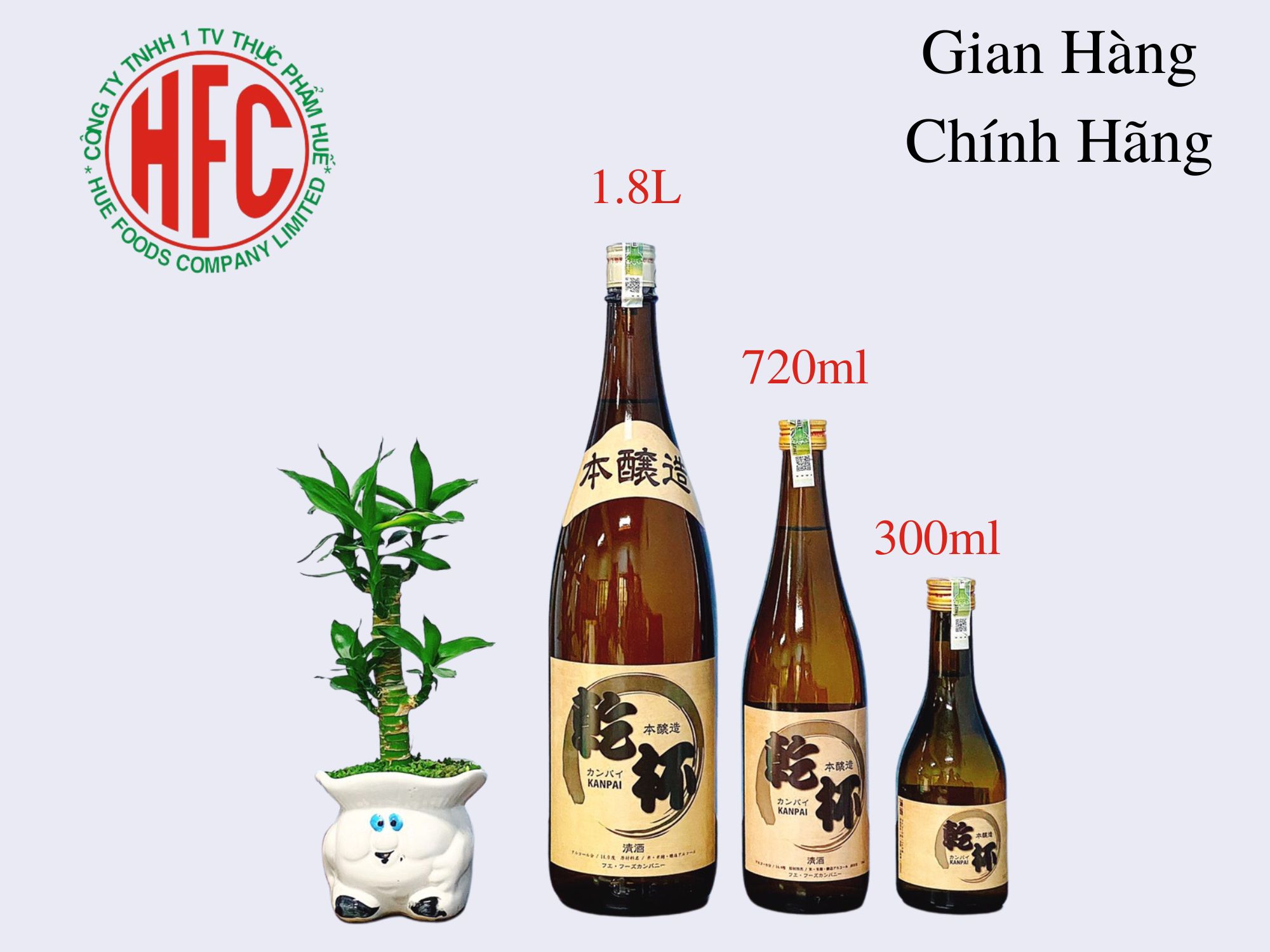 【Chính hãng】Rượu Sake Kanpai 14° chai 300 ml/ 720 ml/ 1.8 L