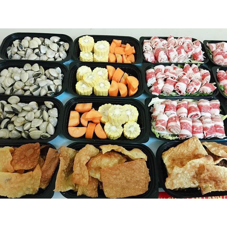 Hộp Nhựa Đế Đen Có Nắp Pet Trong, Hộp Nhựa Salat Tiện Lợi, Sang Trọng
