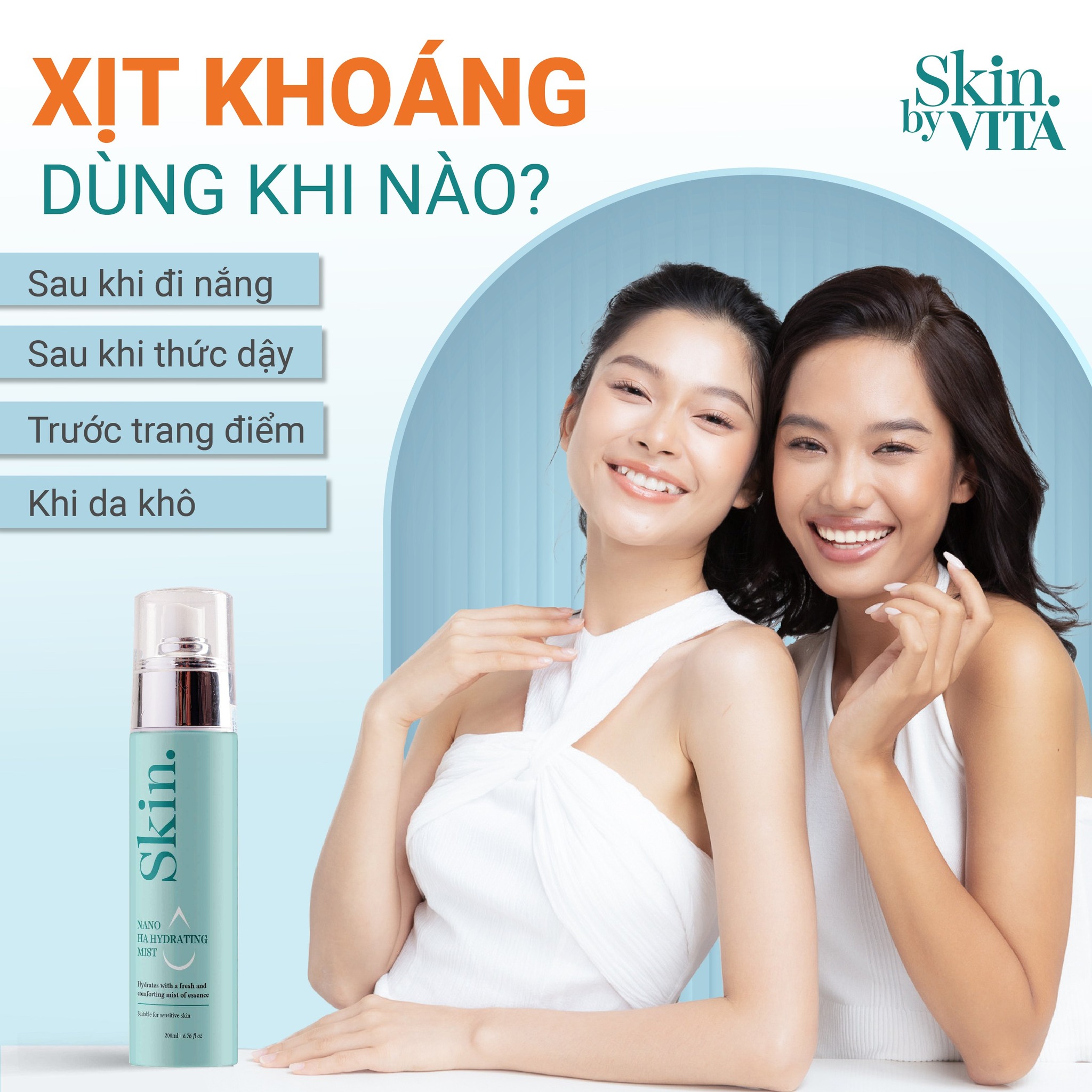 Xịt khoáng Skin. by VITA 150ml - Nano Hydrating Mist