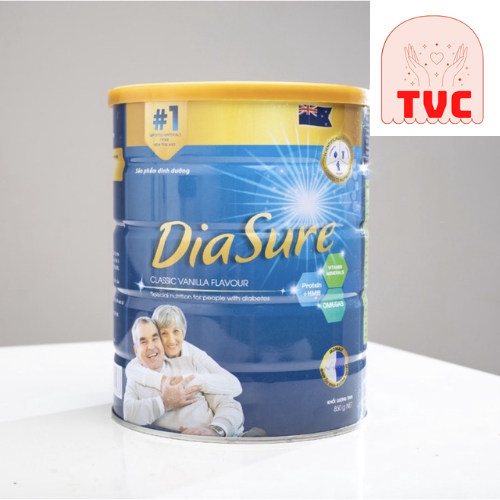 Diasure Lon 850G - Sữa Non Dành Cho Người Tiểu Đường, Ngăn Ngừa Các Biến Chứng Bệnh Tiểu Đường