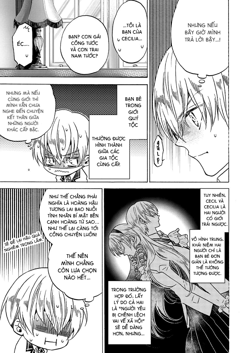 kẻ phản diện, cecilia silvie, không muốn chết, thế nên cô đã cải nam trang chapter 3.1 7