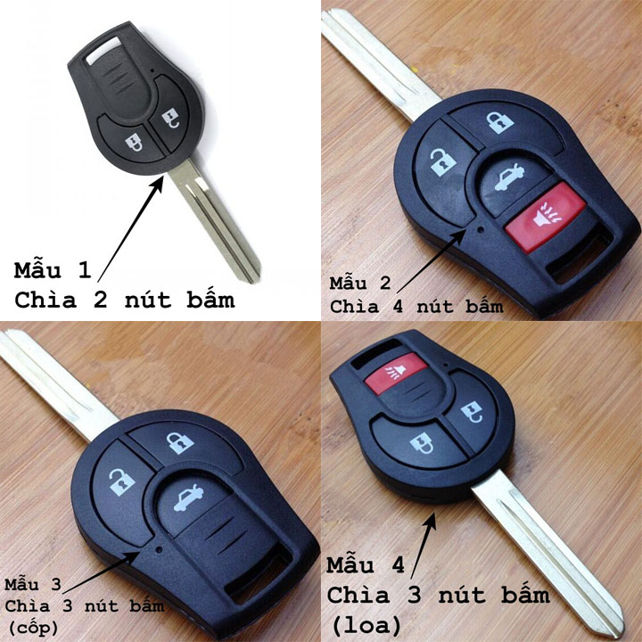 Bao Da dành cho chìa Khoá cơ Nissan Xtrail, Teana, Terra, Navara, Sunny chìa Handmade Da Thật 001 5.0