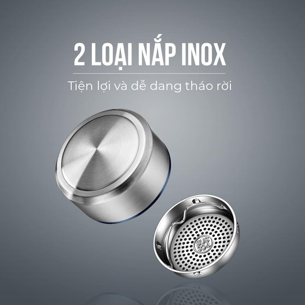 Phích Giữ Nhiệt 3 lớp Inox 304, Tráng bạc Elmich EL-3682 - Hàng Nhập Khẩu Chính Hãng