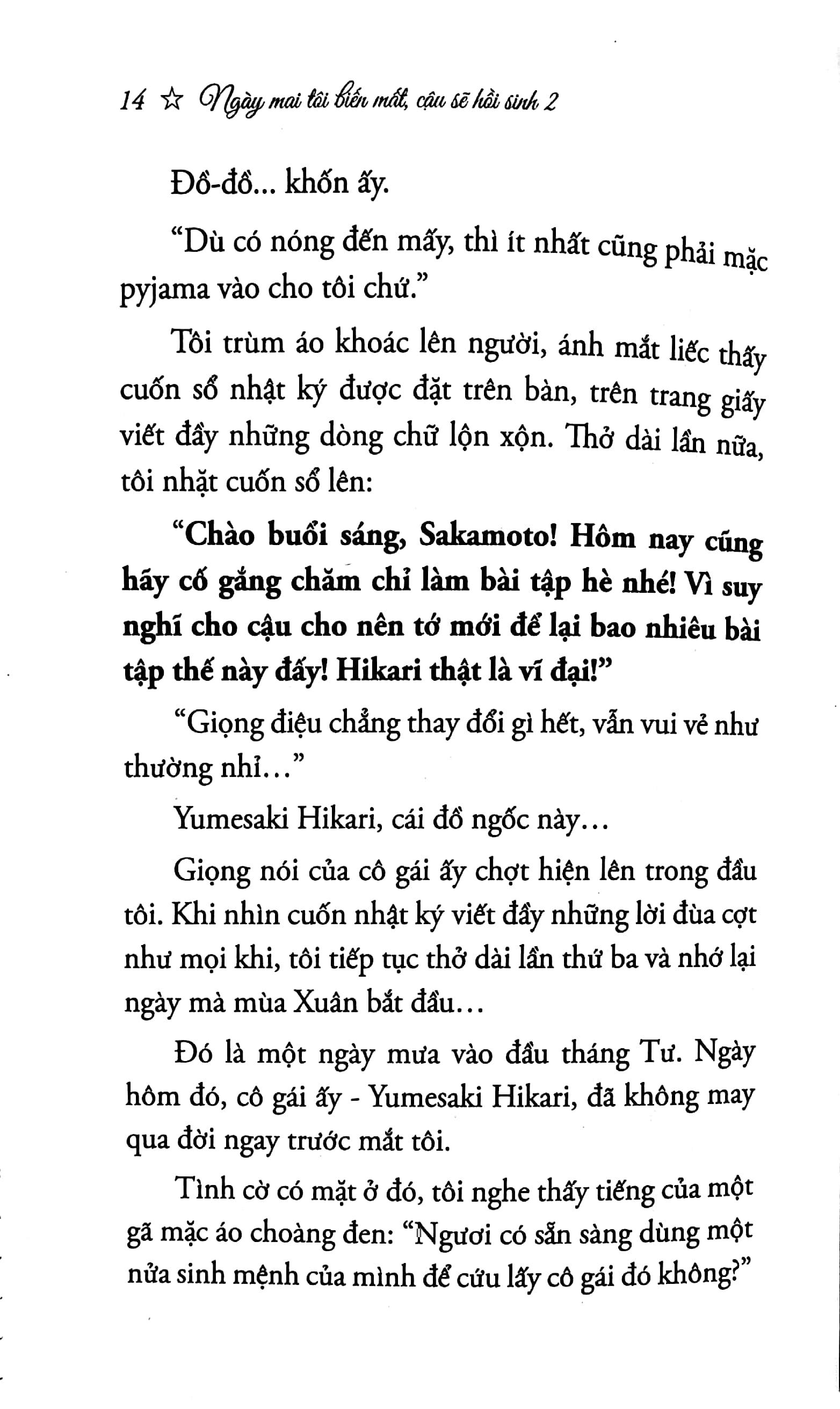 Sách Ngày Mai, Tôi Biến Mất, Cậu Sẽ Hồi Sinh - Tập 2