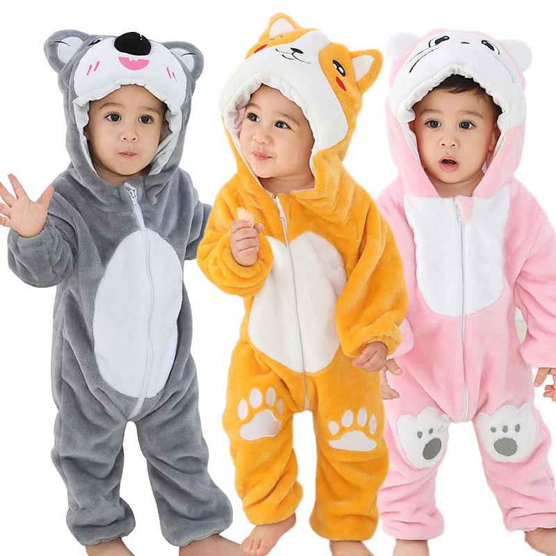 Trẻ Sơ Sinh Bé Gái Quần Áo Hoạt Hình Liền Quần Onesie Dép Nỉ Cho Bé Gấu Trúc Thỏ Trang Phục Động Vật Bé Sơ Sinh Rompers Jumpsuit Kigurumi