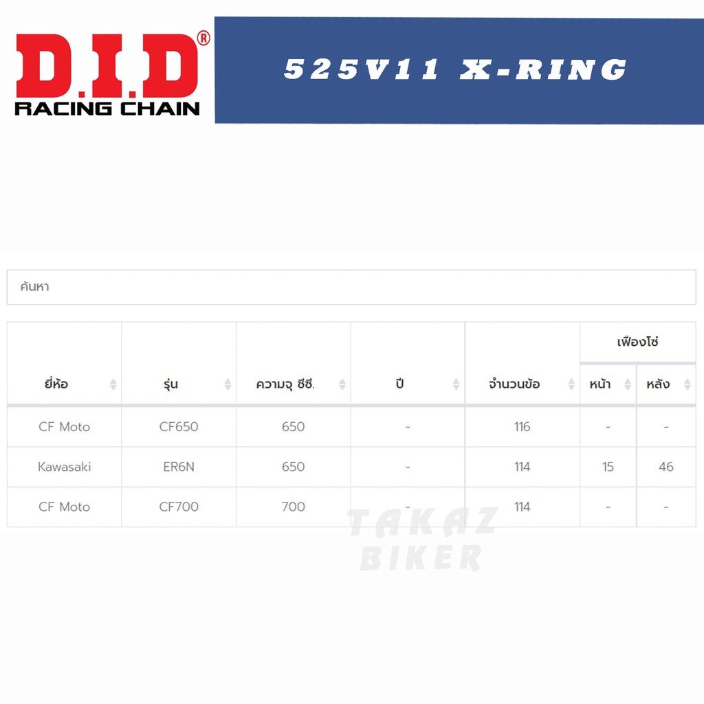 B4 Dòng Sên 525VII X-Ring D.I.D V Series Thích Hợp Các Dòng Xe Từ 250cc đến 900cc Màu Sơn Đen Bóng - Chốt Sên Màu Vàng