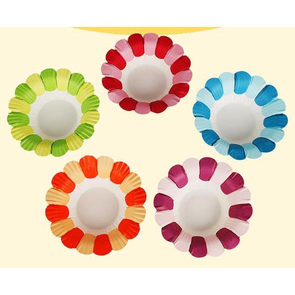 Set 10 đĩa giấy hoa làm đồ thủ công